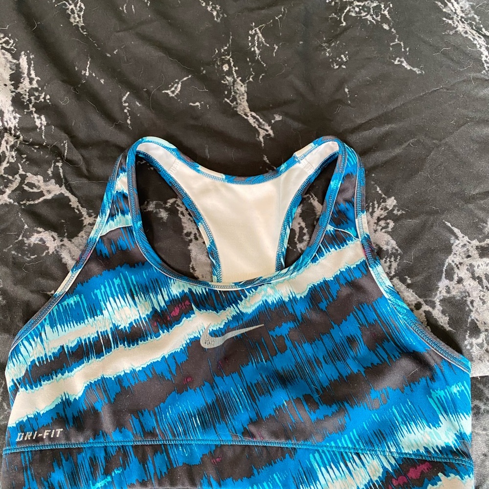 Blue Tie Dye Nike Sports Bra